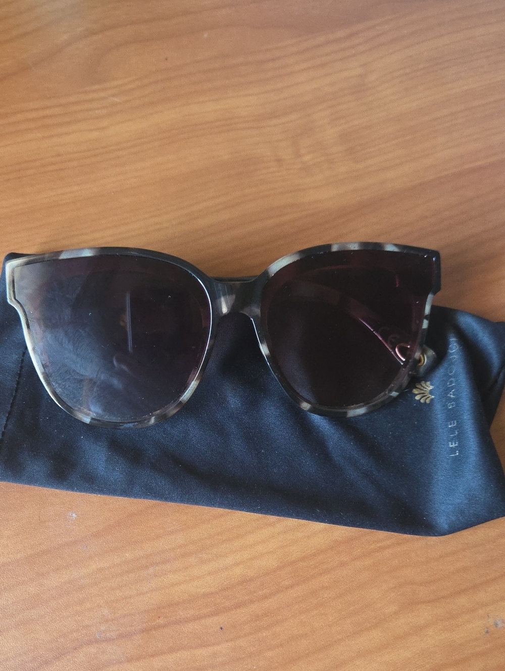 Lele Sadoughi Tortoiseshell Brown Gradient Lens Sunglasses